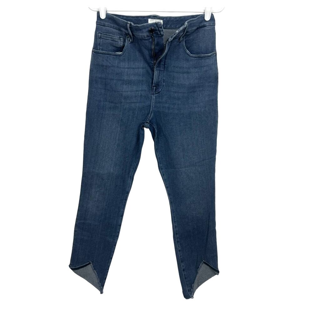 Women's Good American Blue Good Waist Stretch Cotton Crop Denim‎ Jeans sz 12/ 31